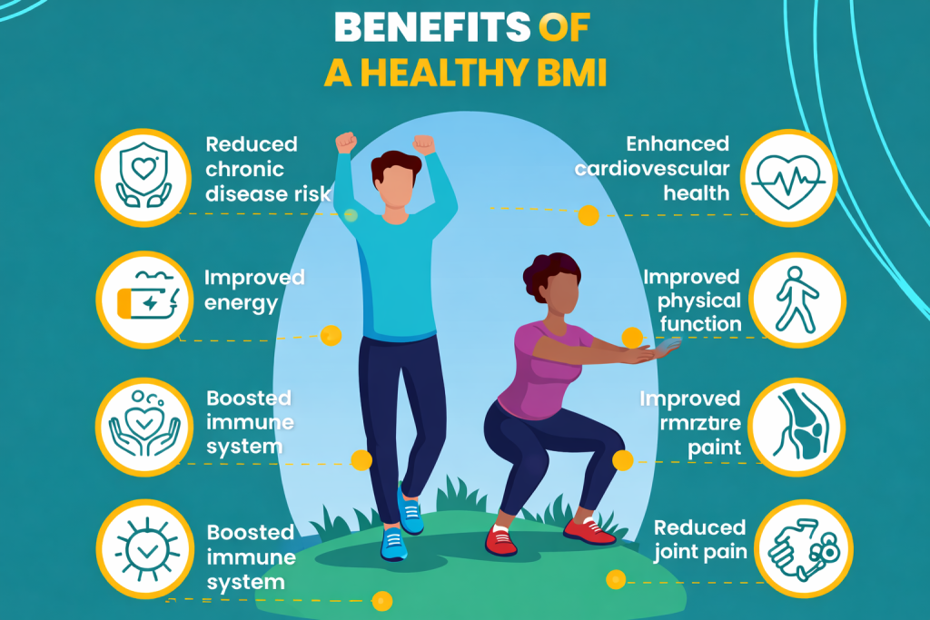 Regular physical activity supports a healthy Body Mass Index (BMI)
