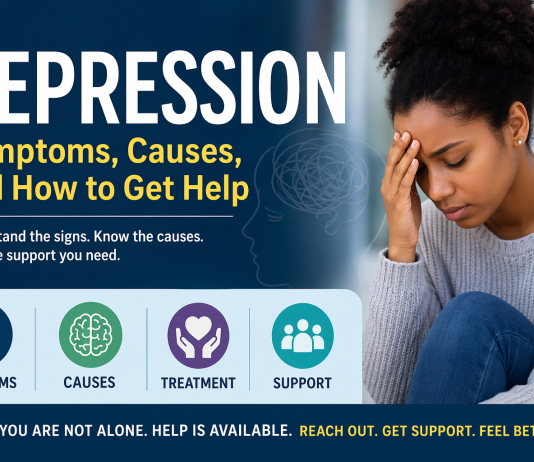 Depression is a common mental health condition that affects how a person feels, thinks, and behaves.